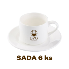 Šálek s podšálkem 230 ml - Sada 6 ks