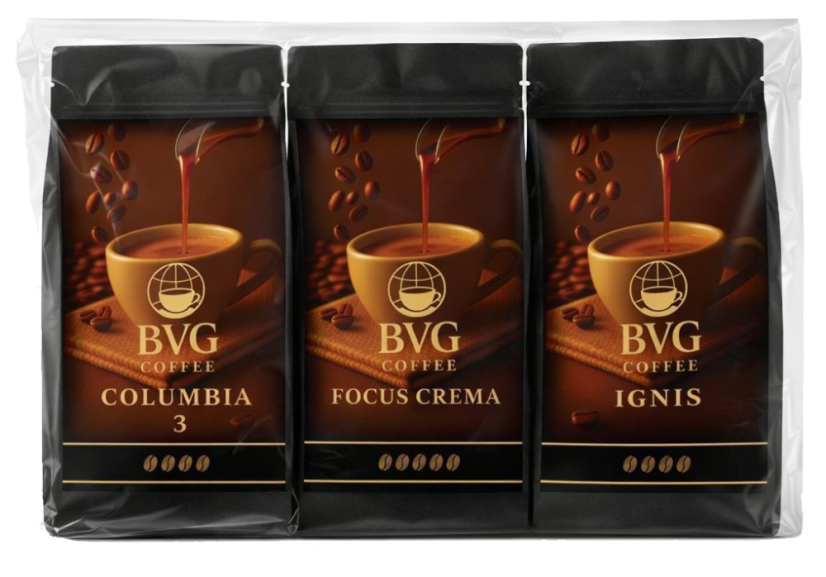 Ochutnávkový set tří tmavě pražených směsí Ochutnávkový set tří tmavě pražených směsí