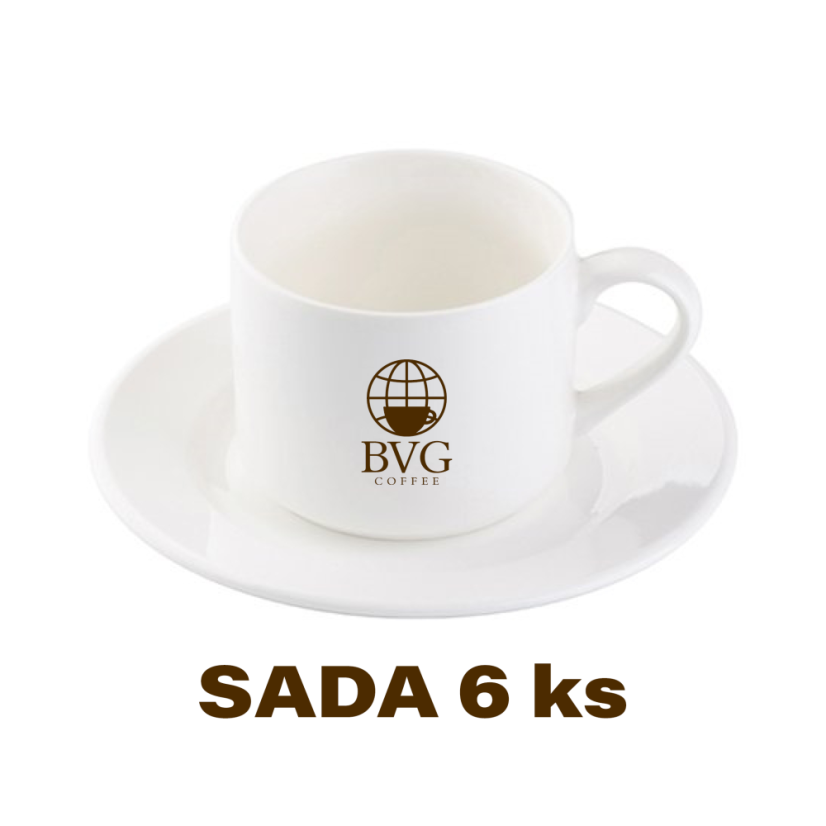 Šálek s podšálkem 230 ml - Sada 6 ks