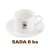 Šálek s podšálkem 230 ml - Sada 6 ks