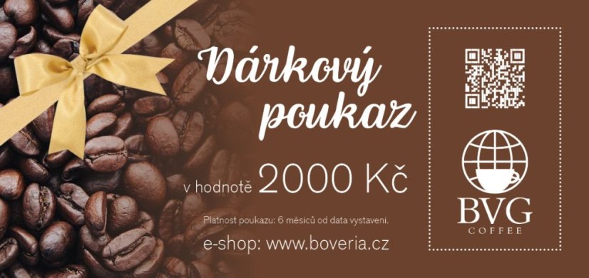 Dárkový poukaz v hodnotě 2000 Kč
