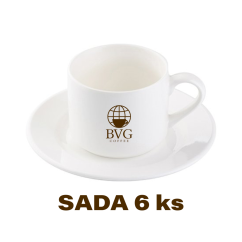 Šálek s podšálkem 230 ml - Sada 6 ks